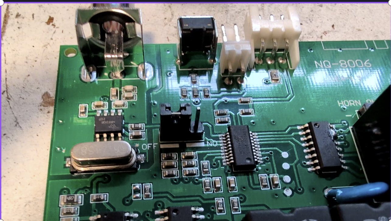 The RF receiver front-end that decodes signals from the key fob.