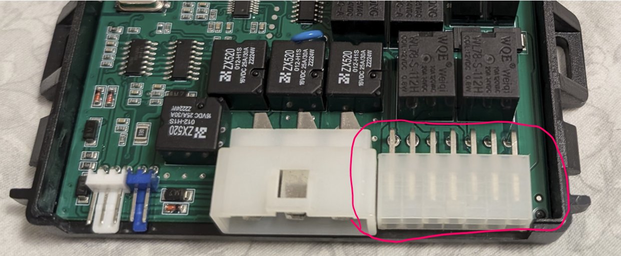 The physical connector corresponding to the wiring diagram.