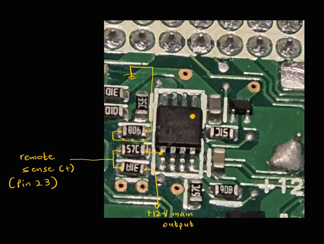 Resistor divider network feeding the comparator input.