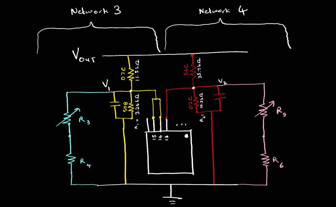 Divider calculation, page 1.