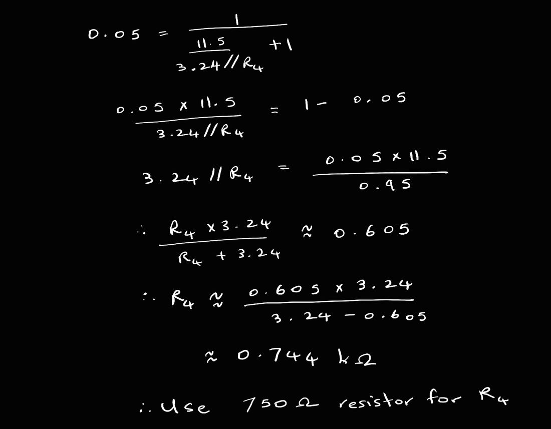 Divider calculation, page 3.