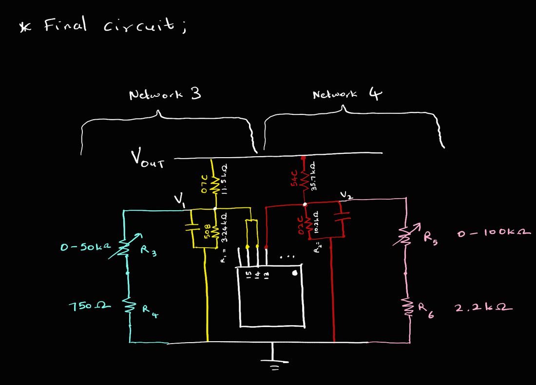 100 kΩ potentiometer sized for the second divider.