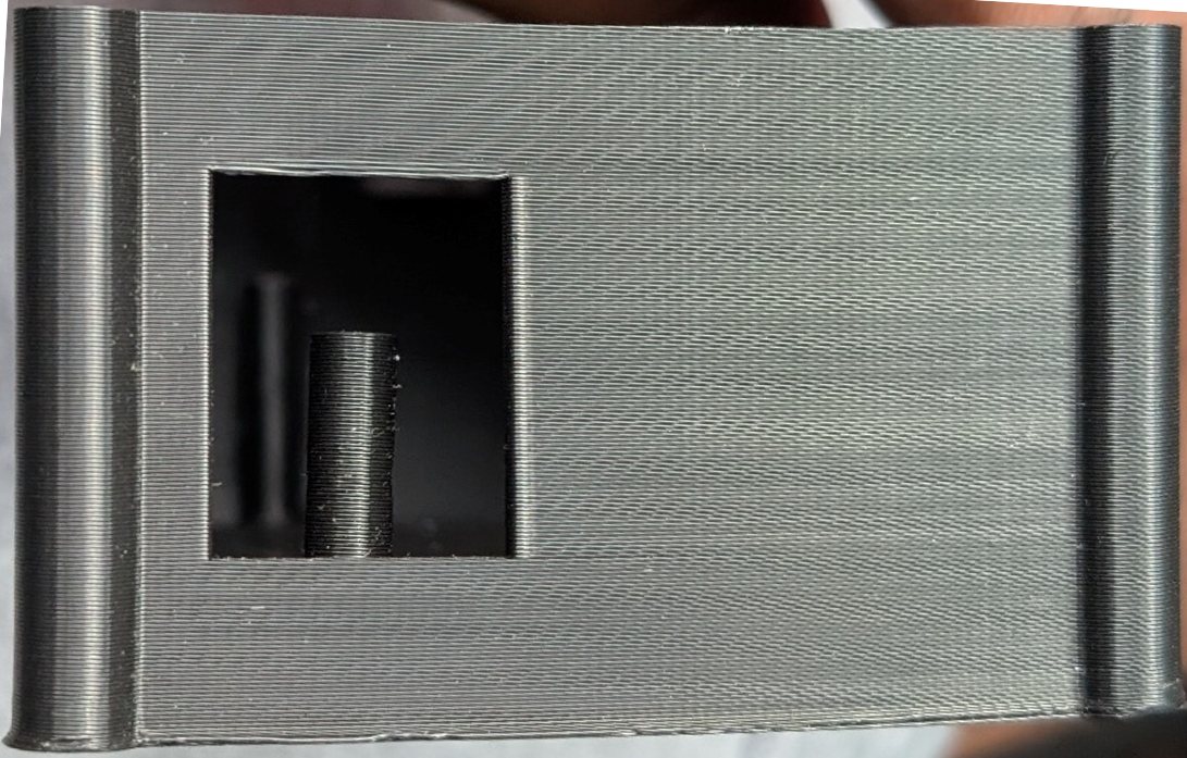 The enclosure's wire harness opening.