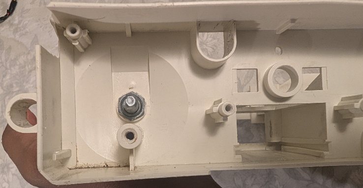 Front view showing the motorized potentiometer's shaft sealing against the actuator body.