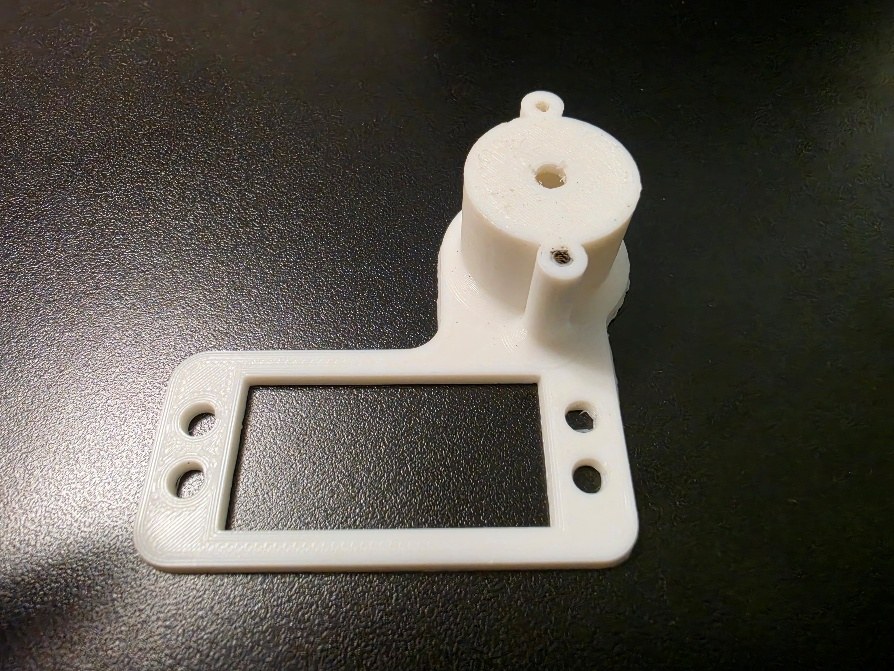 Photo of the actual 3D printed test skeleton, showing the protrusion pins at the measured hole locations.